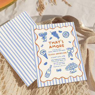 Convite Mão desenhada em italiano Isso é mais Chá de panel