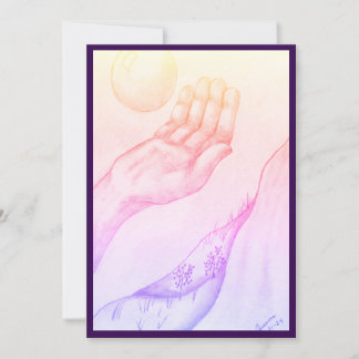 Convite Mão e Spere? - Púrpura plana