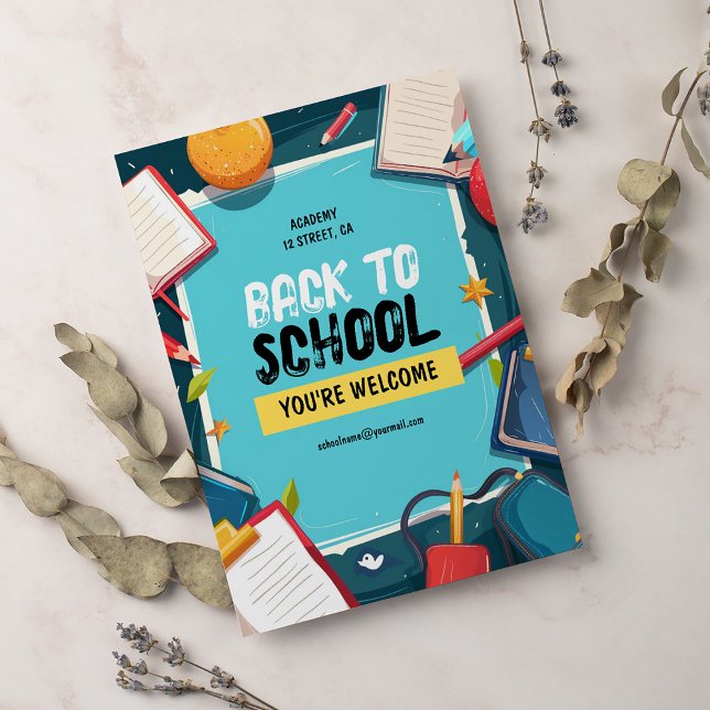 Convite Mão Retirada na Poster da escola (Criador carregado)