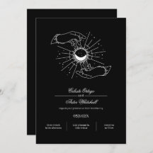 Mãos Místicas Pretas e Brancas Manipulação Celesti