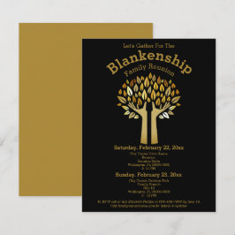 Convite Mãos para Cima Árvore Deixa Modelo de Reunião Fami