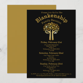 Convite Mãos para Cima Árvore Deixa Modelo de Reunião Fami