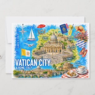 Convite Mapa da Basílica de São Pedro da Cidade do Vatican