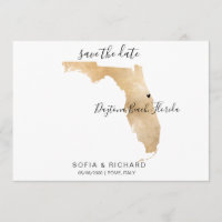 Mapa da Flórida Destino de Casamento Coração Remov