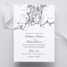 Mapa da Ilha do Newport Rhode Casamento Negro e Br