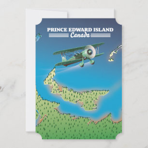 Convite Mapa da Ilha do Príncipe Eduardo, Canadá.