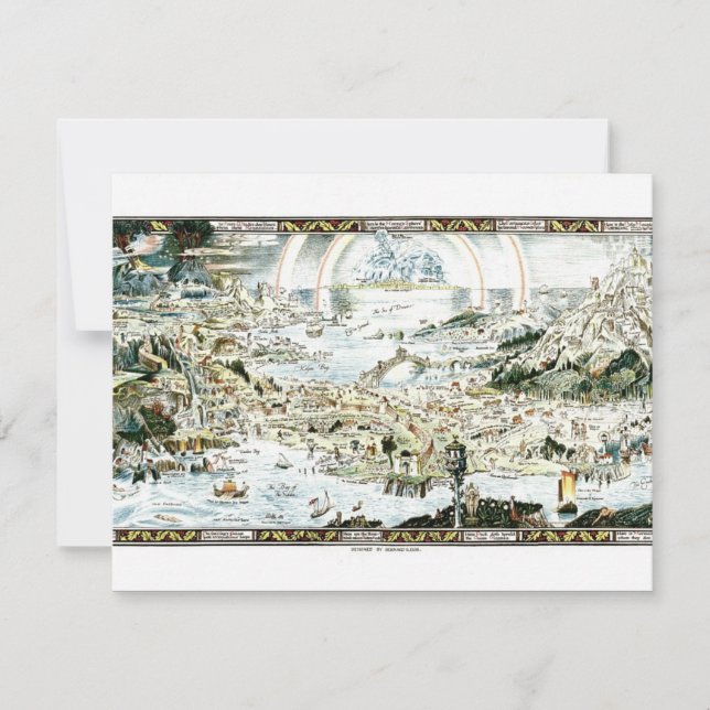 Convite Mapa das Imaginárias Clássicas da Fairyland, 1920 (Frente)