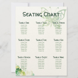 Convite Mapa de Assentos Canto do Trevo Verde e Borboleta
