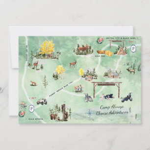 Convite Mapa de Inserção de Aventuras da Camp Always Choos