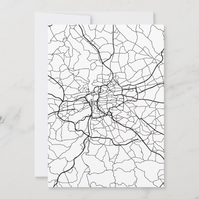 Convite Mapa de Praga, República Checa (Frente)