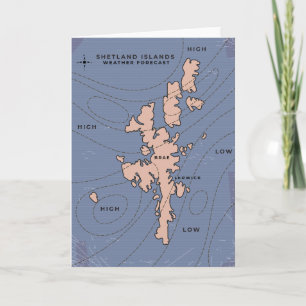 Convite Mapa de previsão do tempo das Ilhas Shetland