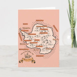 Convite Mapa de viagem ilustrado Antártida