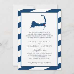 Convite Mapa do Cabo Azul do Marinho de Harwich Oriental  