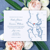 Mapa do Lago Washington de Seattle Elegante Casame