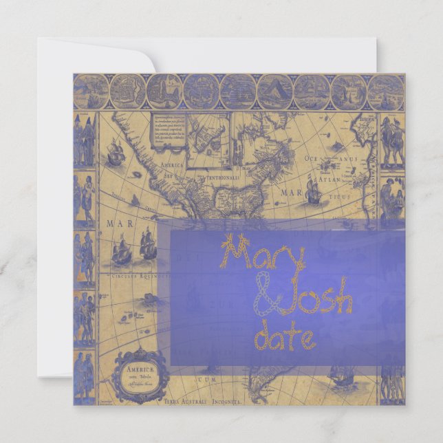 Convite Mapa do Mundo Náutico do PixDezines (Frente)