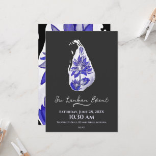 Convite Mapa do Sri Lanka em estilo de grafite