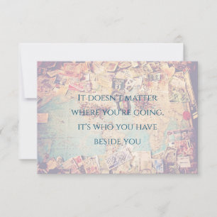 Convite Mapa do tema do viagem Salve a data