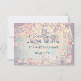 Convite Mapa do tema do viagem Salve a data