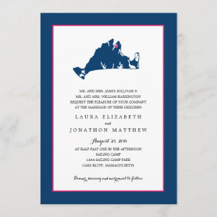 Convite Mapa   do vinhedo de Marthas do blefe dos