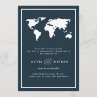 Mapa Mundial Azul Escuro | Cancelamento de Casamen