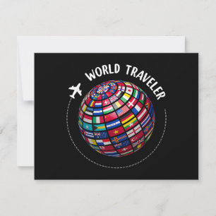 Convite Mapa Mundial de Viajantes, Traveler do Mundo, País