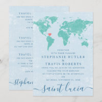 Mapa Mundial Destino | Escolha as Cores Casamento