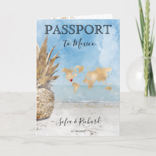 Convite Mapa Mundial do Passaporte de Destino do México In