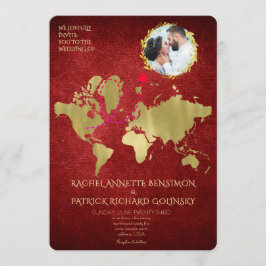 Convite Mapa Personalizado da Jornada do Amor Casamento
