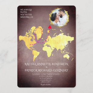 Convite Mapa Personalizado da Jornada do Amor Casamento