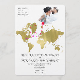 Convite Mapa Personalizado da Jornada do Amor Casamento