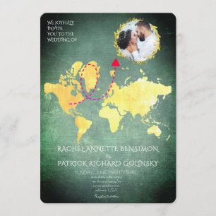 Convite Mapa Personalizado da Jornada do Amor Casamento