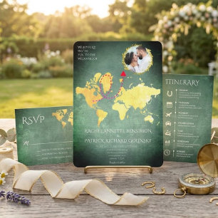 Convite Mapa Personalizado da Jornada do Amor Casamento