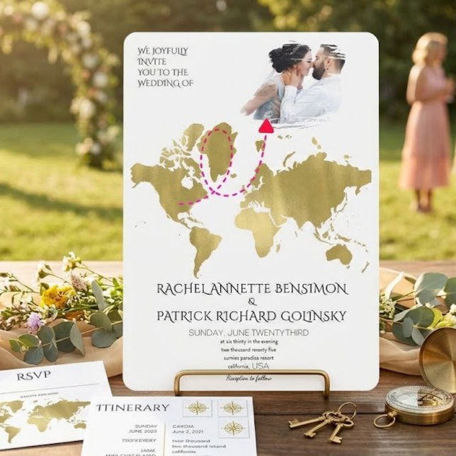 Convite Mapa Personalizado da Jornada do Amor Casamento (Criador carregado)