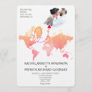 Convite Mapa Personalizado da Jornada do Amor Casamento