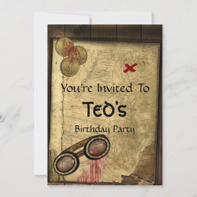 Convite Mapa Pirata (Frente)