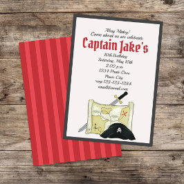 Convite Mapa Pirata do Partido do aniversário de criança