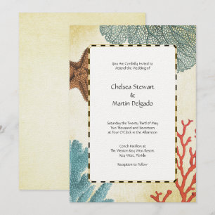 Convite Mapa Russo do Peixe-Estrelo Caribe Náutico e Coral