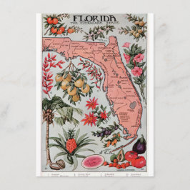 Convite Mapa Vintage na Flórida