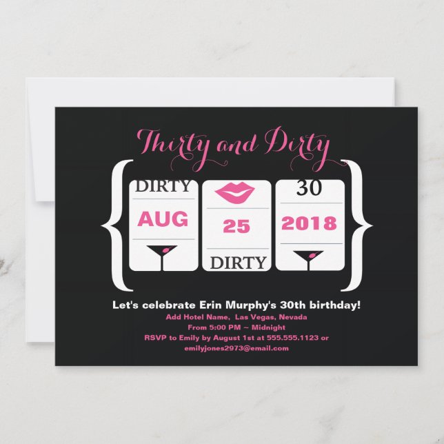 Convite Máquina aniversário de 30 anos (Frente)