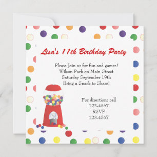 Convite Máquina de Chicletes