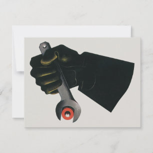 Convite Máquina Operador de Fábrica de Manufatura Empresar