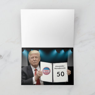 Convite Mar-a-Lago Trump Mens Funny 50º Aniversário