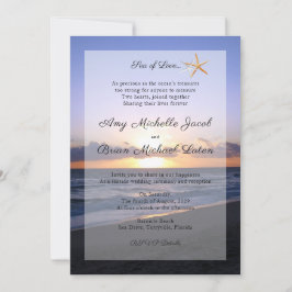 Convite Mar de Amor | Casamento de Starfish de Praia