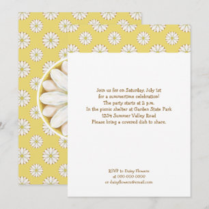 Convite Maravilhas brancas no piquenique de verão Ouro am