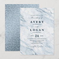 Marble Azul-Luar Elegante e Casamento com Largura