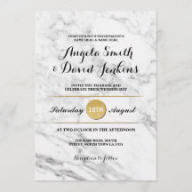 Marble Dourado Elegant Wedding Art Deco 1920's Inv