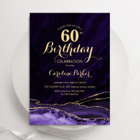 Marble Dourado roxo 60º aniversário