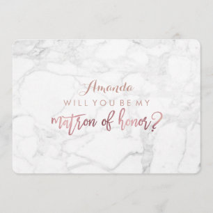 Convite Marble/Faux Rosa Dourado... Você Será A Matéria?