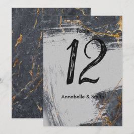 Convite Marble Glitter Número Geométrico da tabela