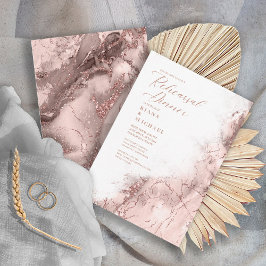 Convite Marble Glitter Test Rosa Dourado ID644